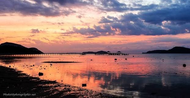 Sunset over Rawai pier, southern Phuket