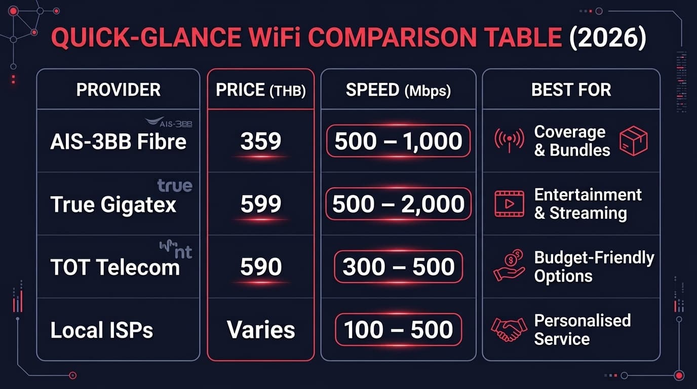 Best WiFi and Internet Providers in Thailand 2026